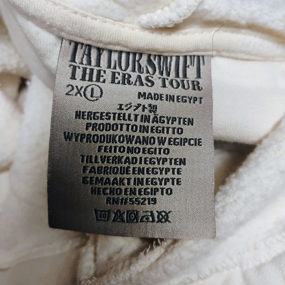 Women's Taylor Swift | The Eras Tour II Beige Hoodie Size 2XL - Picture 7 of 8